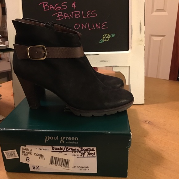 paul green ankle boots cognac